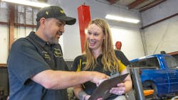 Chelsea McDonald says connecting with the technicians to build rapport is important for a successful service advisor.