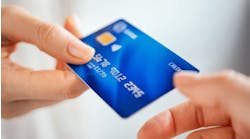 Customer giving credit card