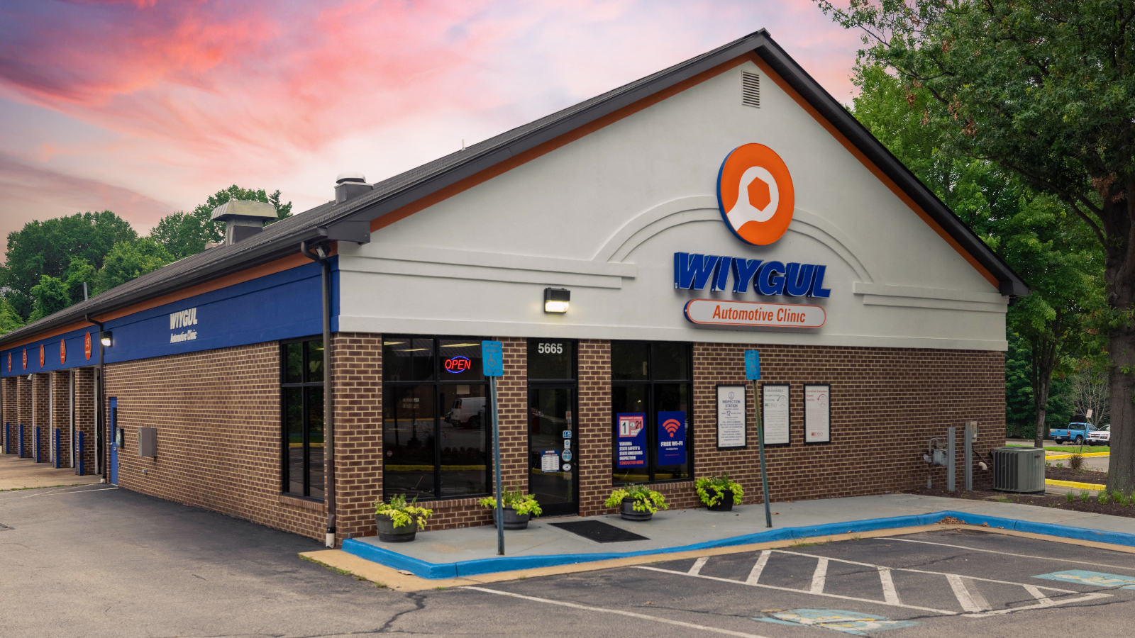 A look at the outside of one of Wiygul Auto Clinic's locations after the shop rebranding.