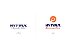 The Wiygul logo before and after rebranding. The Wiygul logo before and after rebranding.