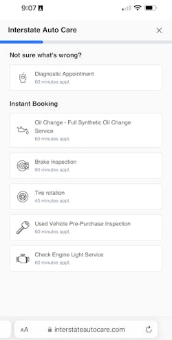 The online booking tool allows customers to schedule appointments from their devices. The online booking tool allows customers to schedule appointments from their devices.