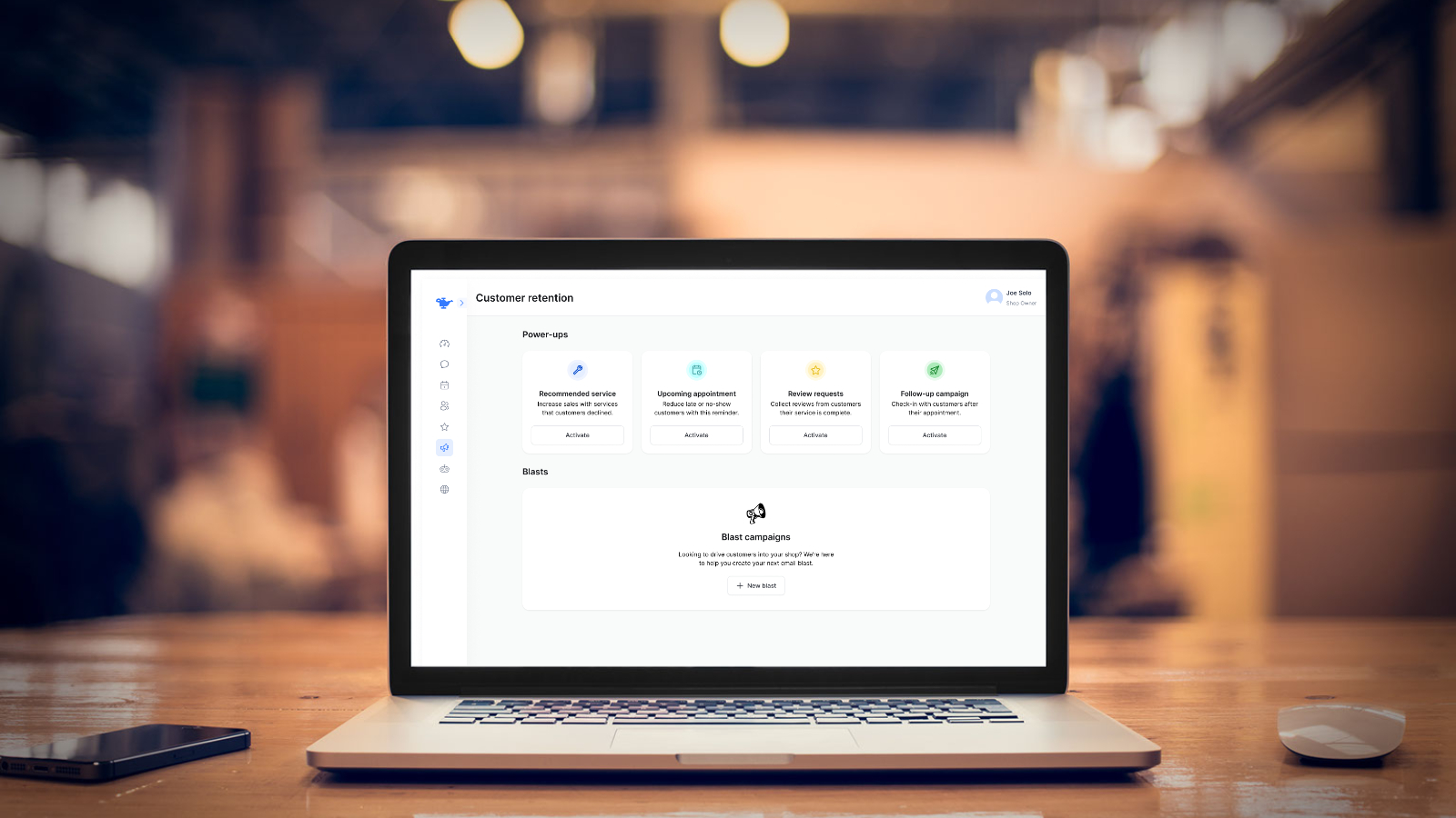 A look at the customer retention interface of Shop Genie.