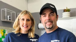 Bill and Kaylin Walker own and operate Walker's Garage in Brewer, Maine. Bill and Kaylin Walker own and operate Walker's Garage in Brewer, Maine.