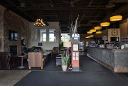 A cross-section of the lobby and service desk at Babcock Auto Care. A cross-section of the lobby and service desk at Babcock Auto Care.
