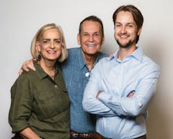 Perry Adams seen with his wife, Patty, and son, Joe.