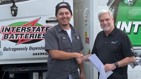 Gonzalez (left) and AACF Executive Director Joel Ayres (right).