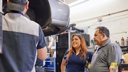 Al Oramas and daughter with tech Al Oramas and daughter with tech