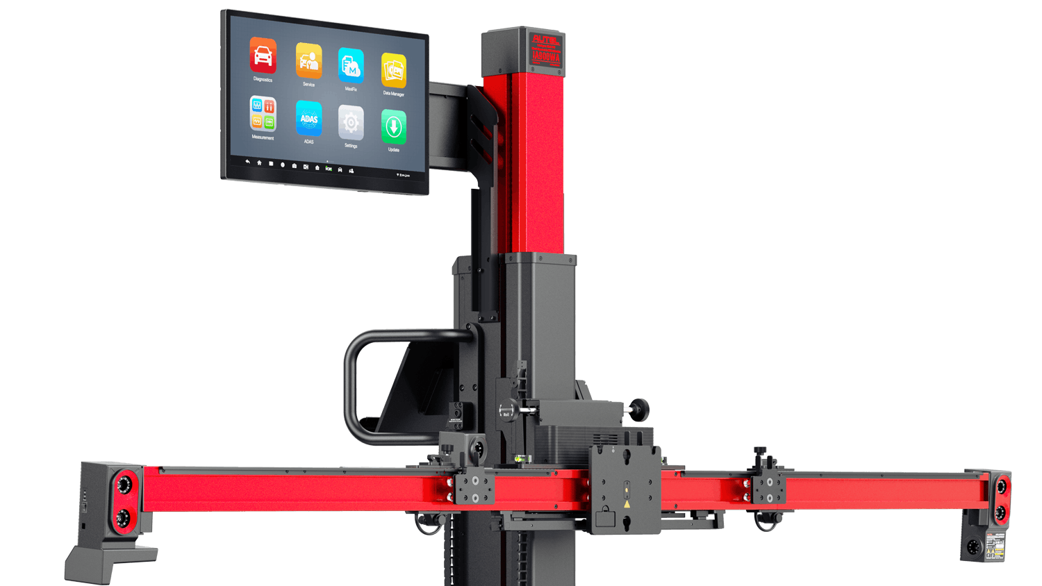 Autel's MaxiSYS IA900WA Wheel Alignment and ADAS calibration frame.