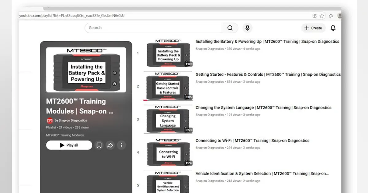 Scan Trainer Cloud Tutorial Snap-on Releases 20 Training Modules for New MT2600 Scan Tool | Ratchet ...