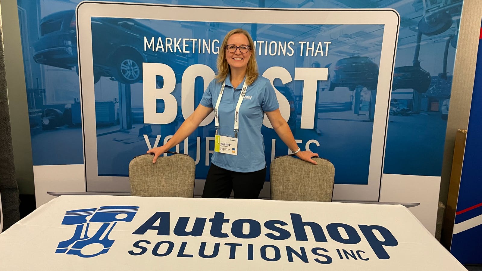 Margaret attended the Ratchet+Wrench Management Conference pictured here in 2021.