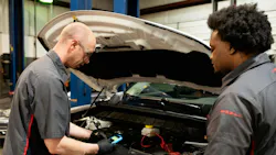 Techs working together